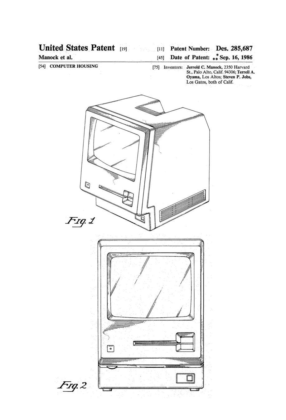 Patent for the Apple Macintosh