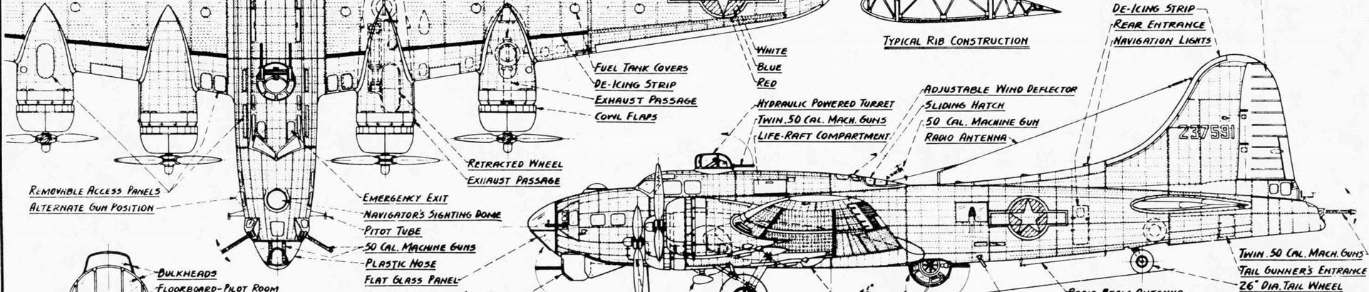 Blueprints of the B-17